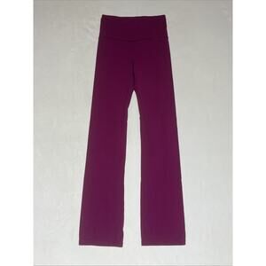 Athleta Elation Straight Leg Pant Womens XS Fuschia High Waisted Stretch 30"